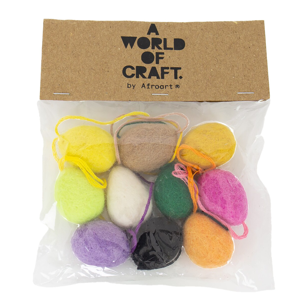 A World of Craft - Pääsiäiskoriste kananmunat 3x2 cm 10 kpl