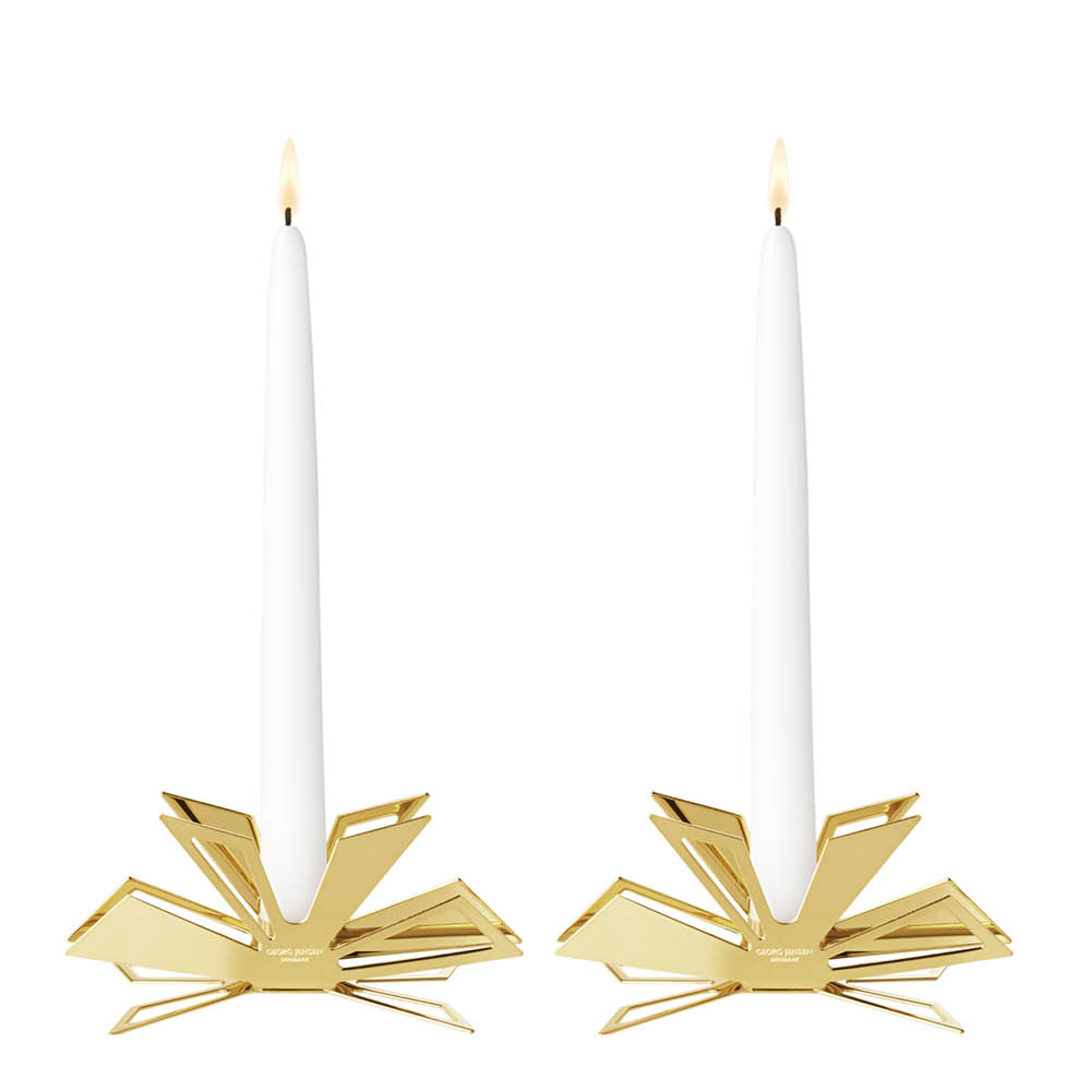 Georg Jensen - Joulu 2025 kruunukynttilänjalka 8,3x3,7 cm 2 pakkaus kulta