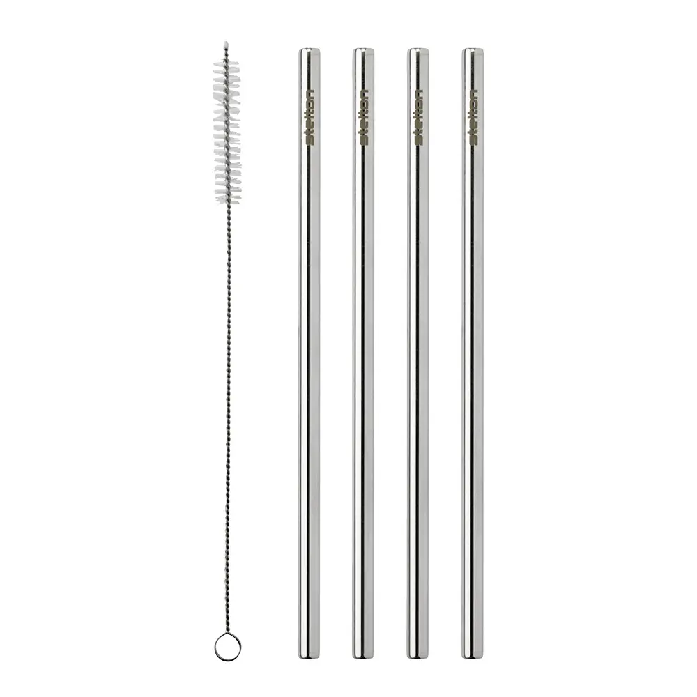 Sugerør i stål 4 stk