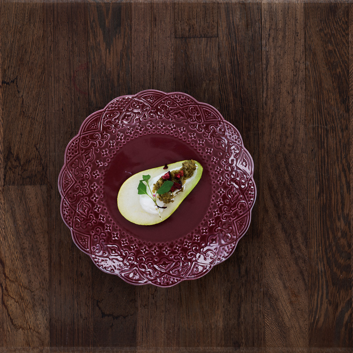 Cultdesign Orient Lautanen 19 cm Viininpunainen