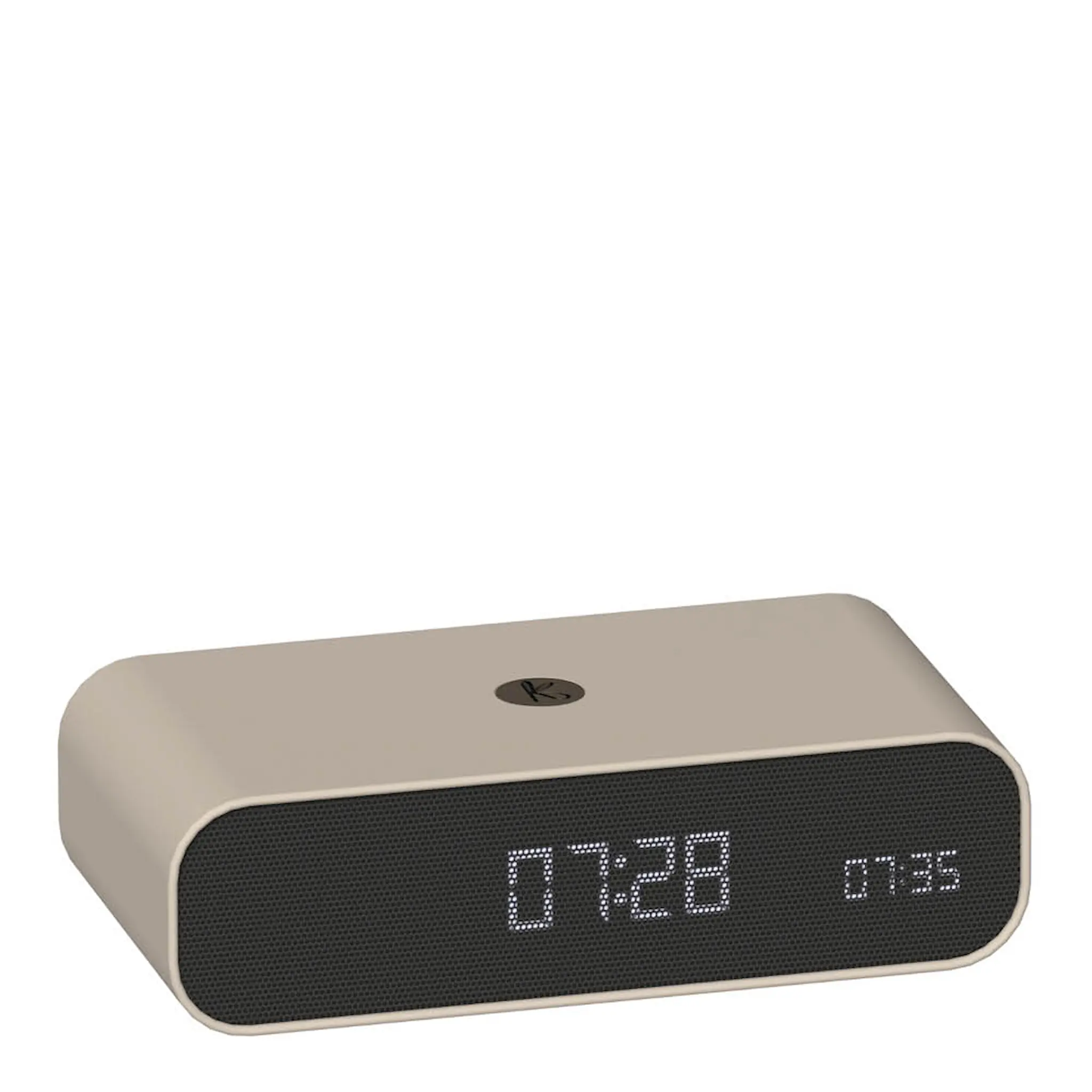 Kreafunk Wakie vekkerklokke med Wake-up light og Qi 16x8x4,5 cm ivory sand