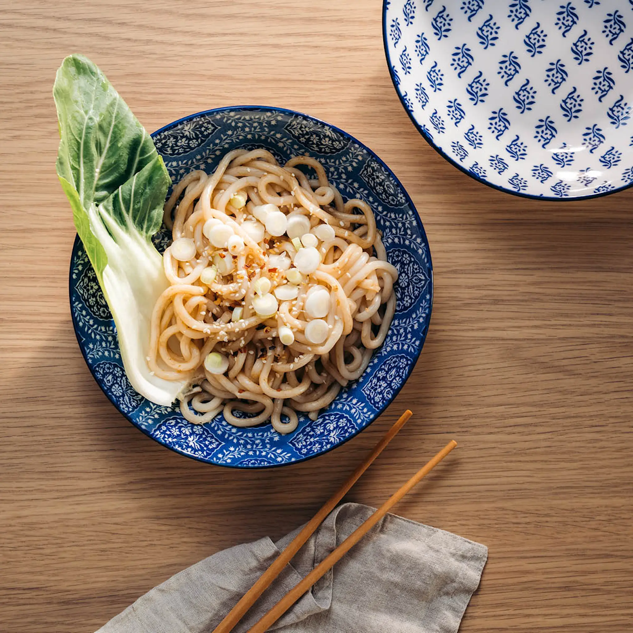 Stiernholm Sakura dyp tallerken 20 cm 80 cl hvit/blå