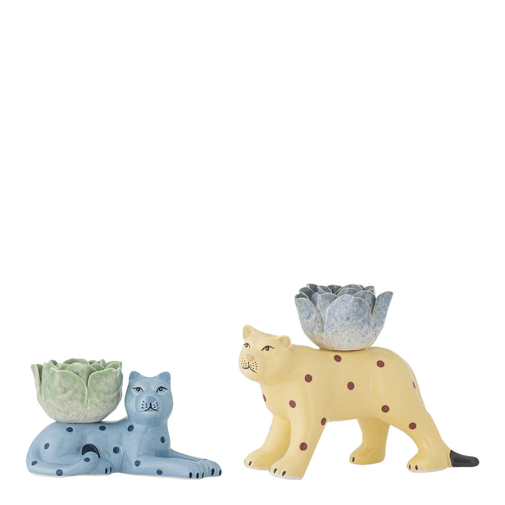 Bloomingville - Rory Kynttilänjalka 13,5 cm 2 kpl Sininen