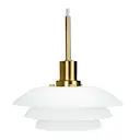 DL20 pendellampa 31 cm opal/mässing
