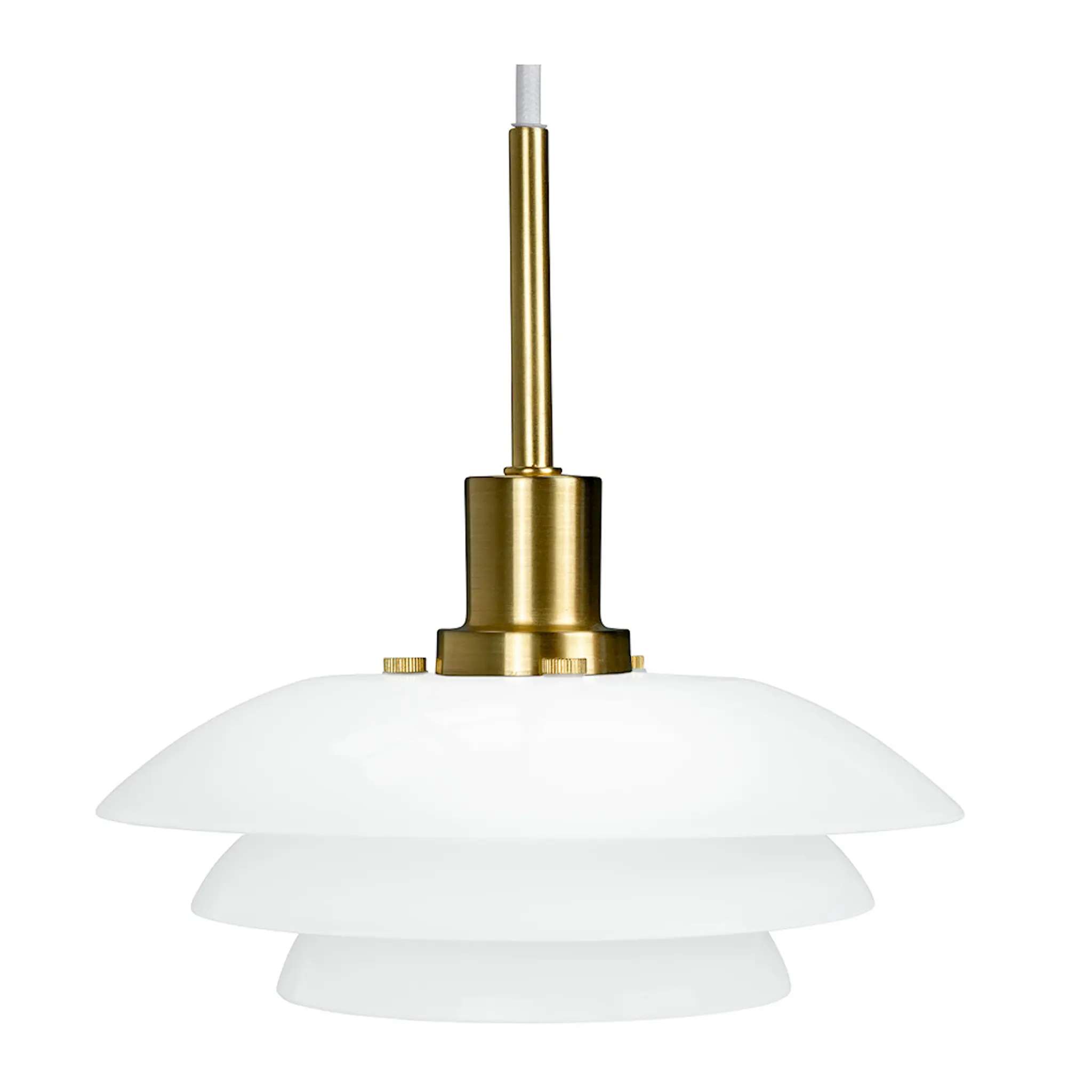 Dyberg Larsen DL20 pendellampa 31 cm opal/mässing